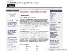 Limbajul HTML in limba romana