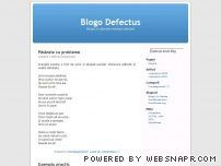 Defect. Blogul defect