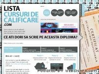 Lista Cursuri de Calificare